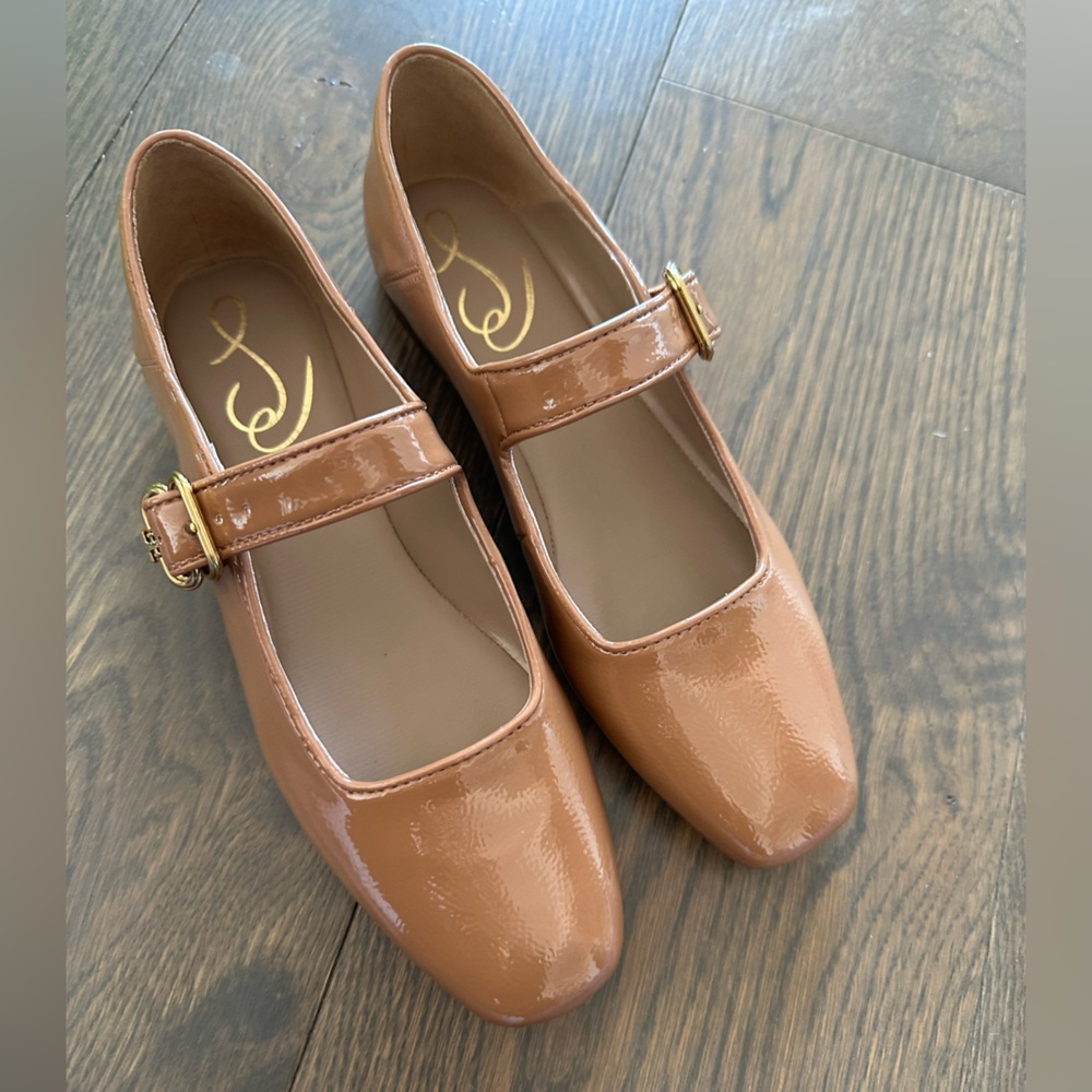 Sam Edelman Tan Mary Janes
